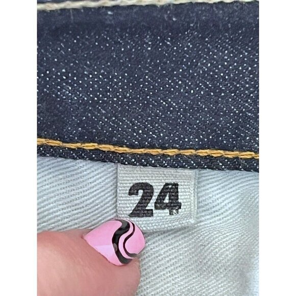 Imogene + Willie  Womens  Sz 24 Dark Wash Mid Rise Denim Straight Leg Jeans - Picture 5 of 9